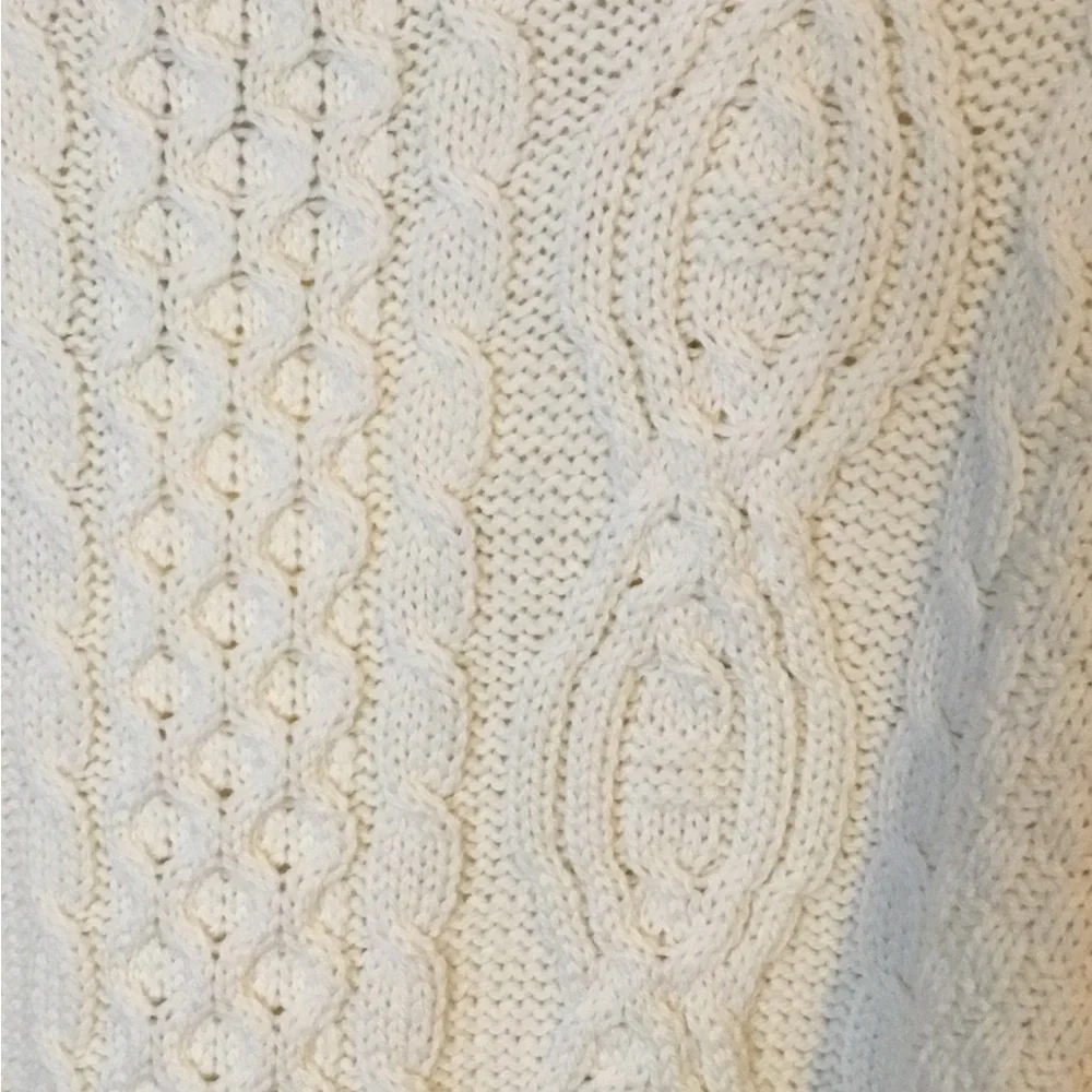 Woman’s Aran Crafts Full Zip Wool Sweater Sz XXL - Picture 5 of 9